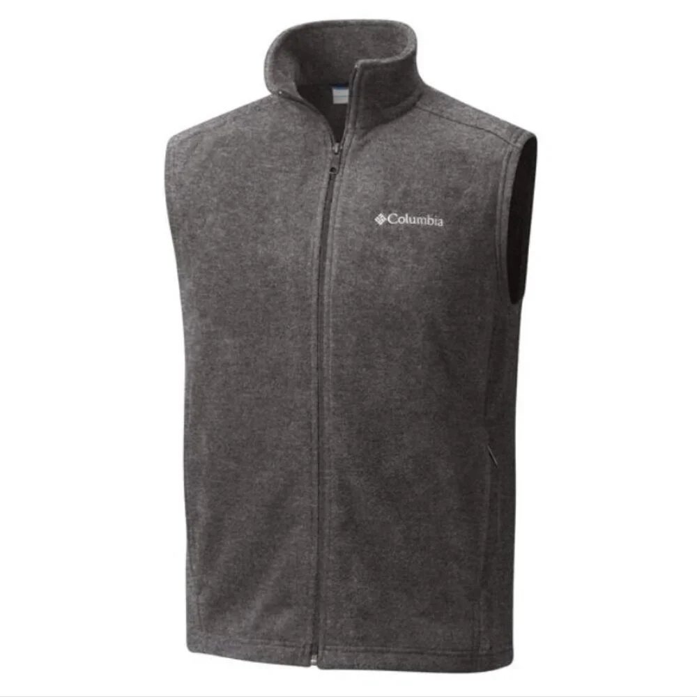Columbia Men's Steens Mountain Fleece Vest in Charcoal Heather Size XL
